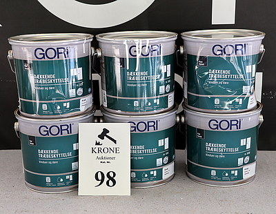 6 stk gori daekkende traebeskyttelses vinduer doere a 25l produkt nr 608 farve kridt