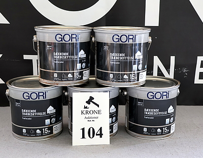 5 stk gori daekkende traebeskyttelses traefacade a 25l produkt nr 612 farve kridt 110