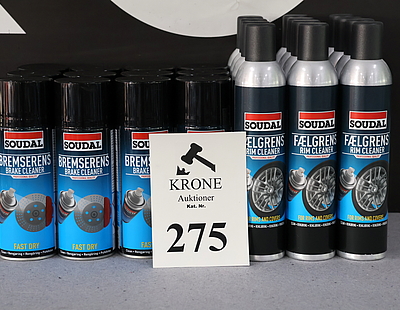 24 stk soudal a 400ml 12 stk bremserens og 12 stk faelgrens ubrugt
